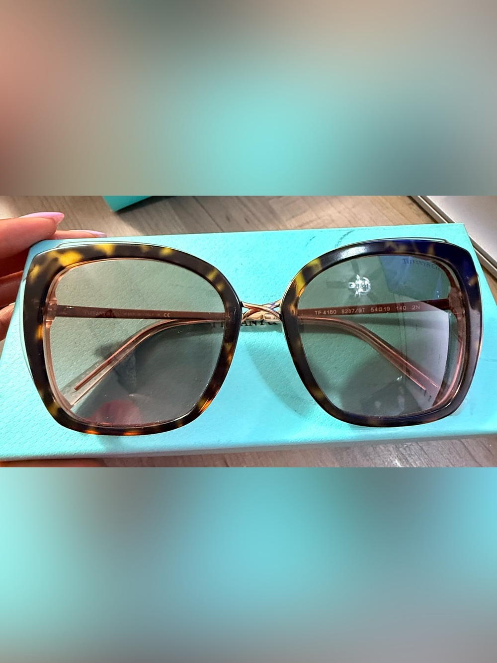 Tiffany & Co. TF 4160 Square Sunglasses Brown & Gold
